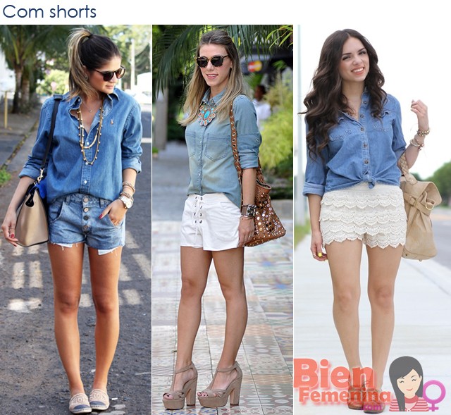 Camisa jeans con short
